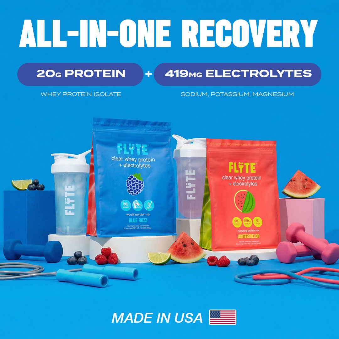 Blue Razz Clear Whey Protein Isolate Water - 20g Protein - FLYTE