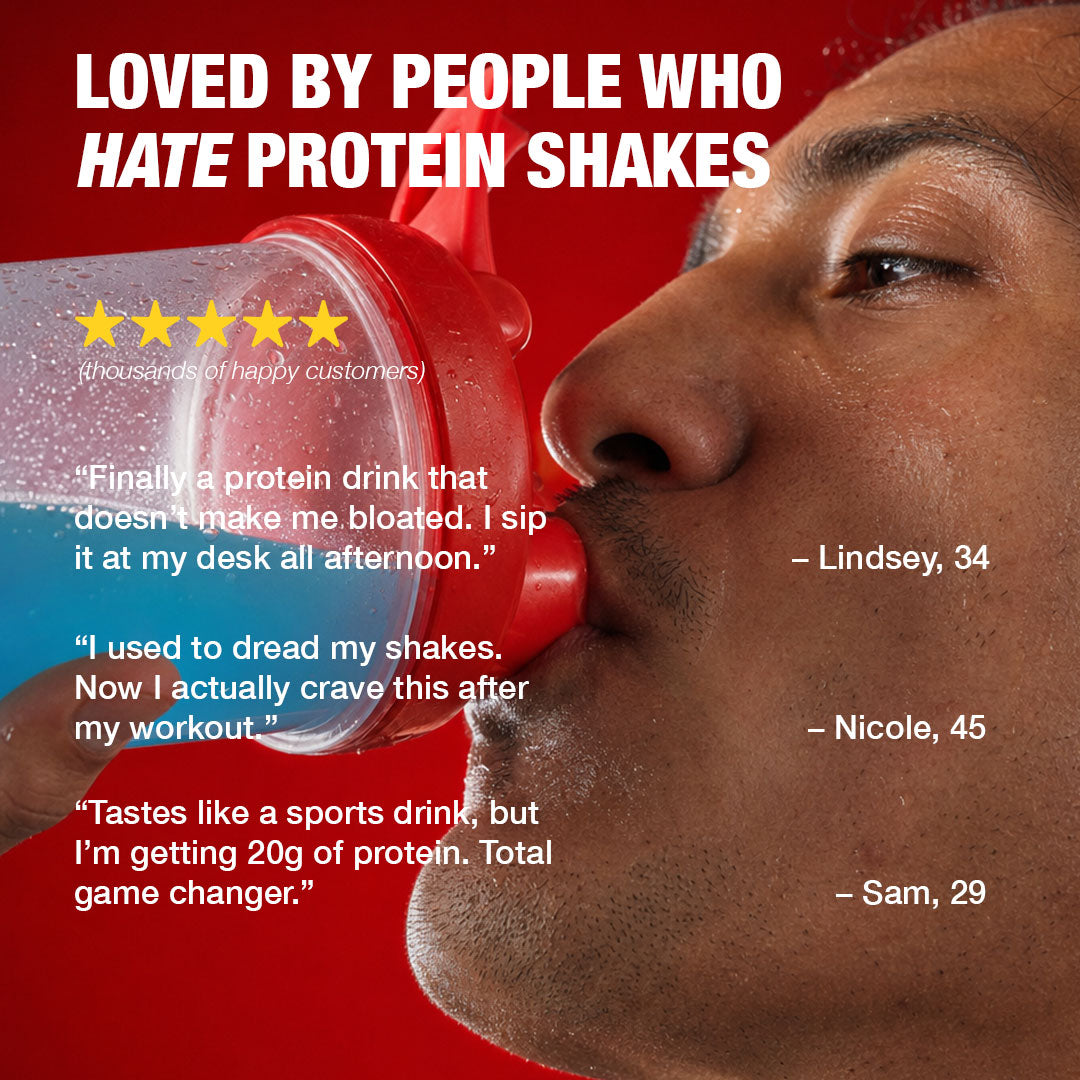 Blue Razz Clear Whey Protein Isolate Water - 20g Protein - FLYTE