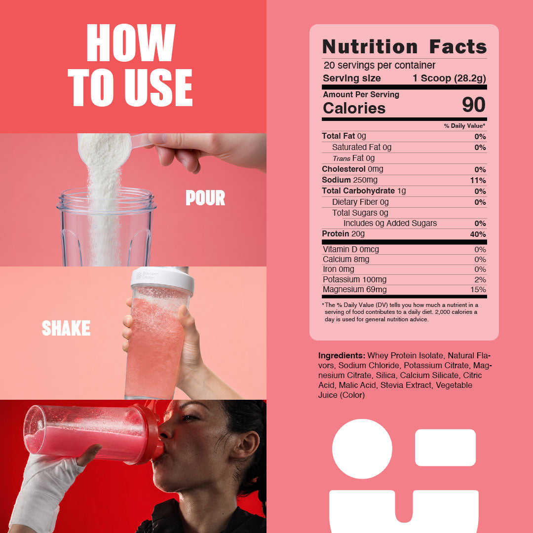 Watermelon Clear Whey Protein Isolate Water - 20g Protein - FLYTE