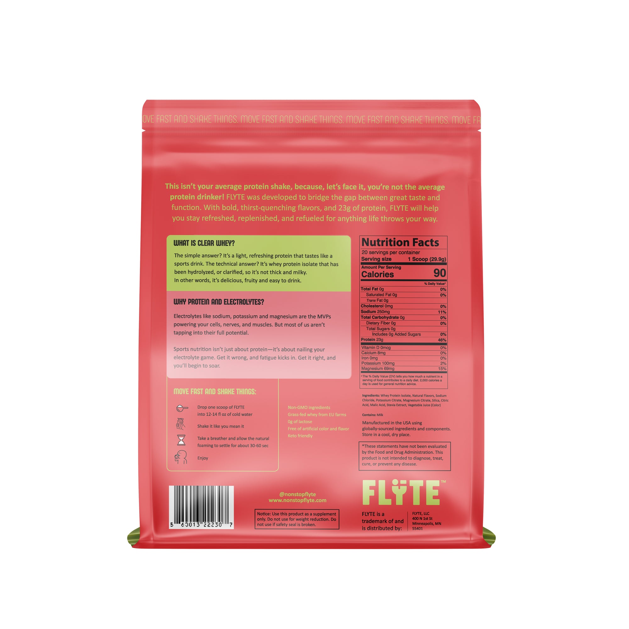 Watermelon FLYTE Clear Protein + Electrolytes (Preorder)