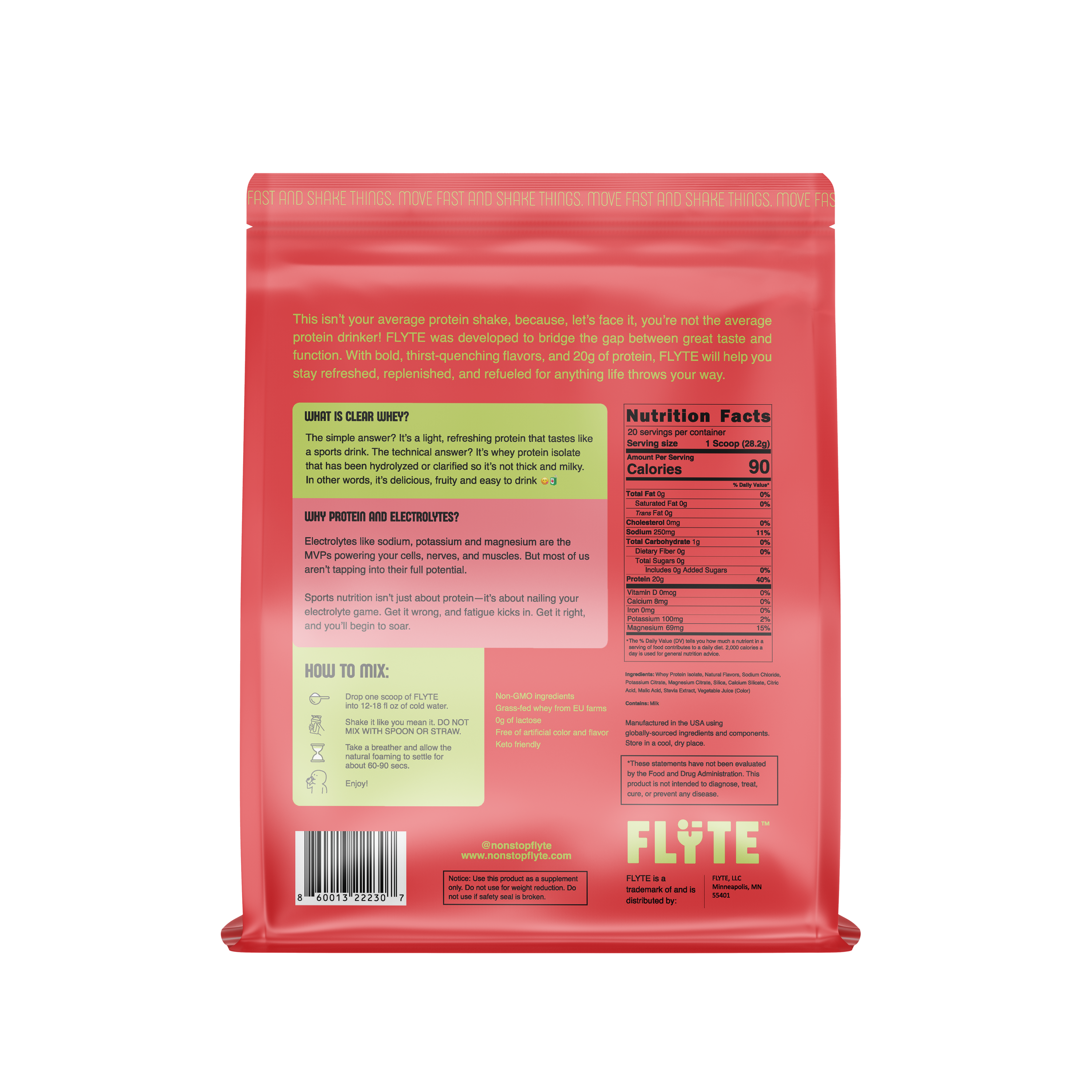 (Preorder) FLYTE Protein Hydration Mix - Watermelon